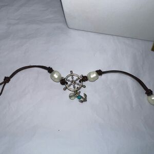 Fresh Water Pearl and Nautical Charm Bracelet